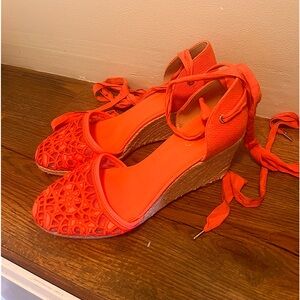 ALDO Coral Ankle Lace-up Wedged Heels